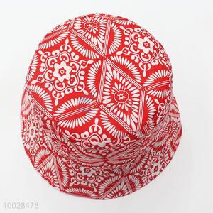High quality outdoor red flower sun hat