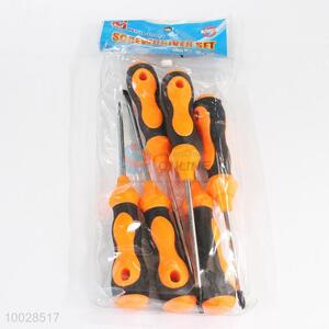High Quality Screw Driver Suit with Black and Orange Handle, Two Types: Normal and Cross