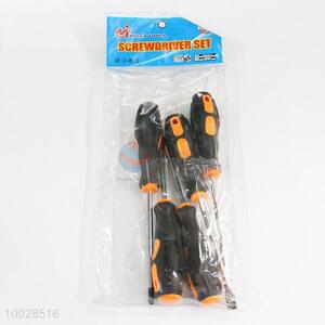 Wholesale Screw Driver Suit with Black and Orange Handle, Two Types: Normal and Cross