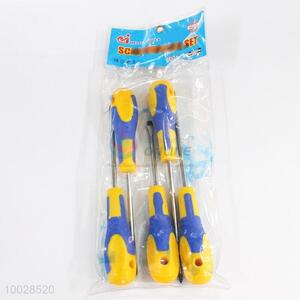 Professinal Screw Driver Suit with  Yellow and Blue Handle, Two Types: Normal and Cross