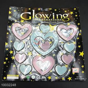 Wholesale Heart Shaped  Luminous Sticker In The Dark for Decoration