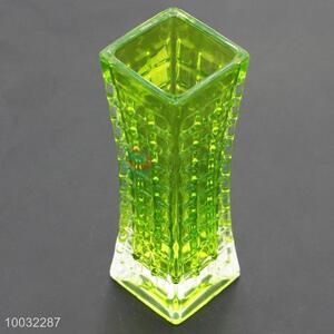 Delicate Green and Transparent Crystal Vase