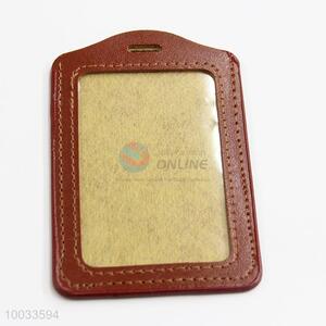Fashion business card brown pu name/id card holder