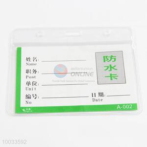 Plastic waterproof clear soft plastic id card holders