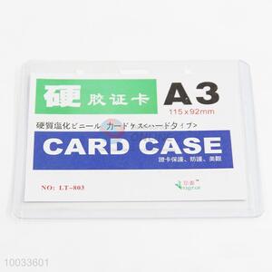 Clear A3 pvc plastic card case id card holder