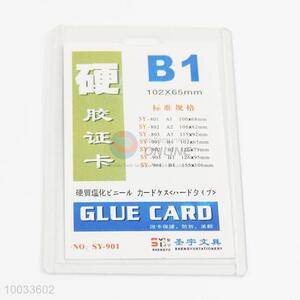Low price pvc clear B1 glue card id card holder