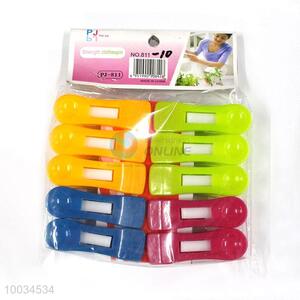10pcs/set candy color plastic strength clothespin