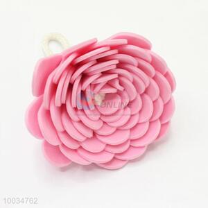 Fashion pink flower shaped EVA bath ball