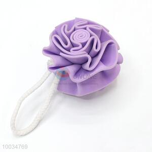 New designs purple flower shaped EVA bath ball