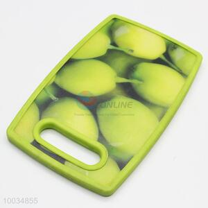 20*30CM green plastic cutting board printed with pear