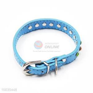 Wholesale Blue PU Pet Collars/Leashes
