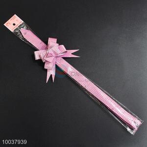 12MM Hot Sale Pink Gift Ribbon, Pull Bow Printed with Circles