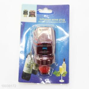 Protable plastic inflation wine stopper