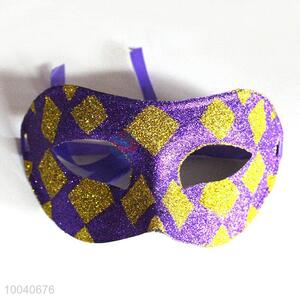 Purple masquerade halloween party glitter eye mask