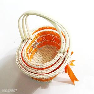 3pcs/set orange oval flower basket for garden decoration