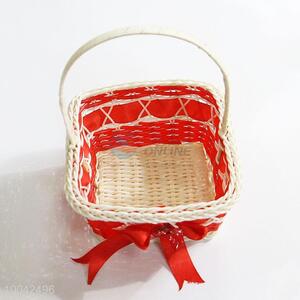 Small Size Square Shape Flower Basket With Handle for holiday