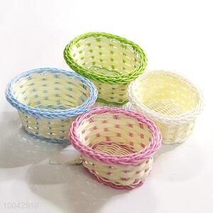 High quality woven pu material bread basket/flower basket