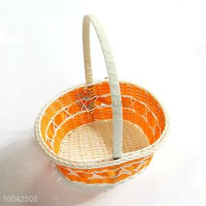 Small size woven flower basket/storage basket with handle