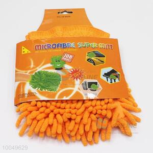 Popular 18*19CM Orange Chenille Super Mitt, Household Cleaning Gloves