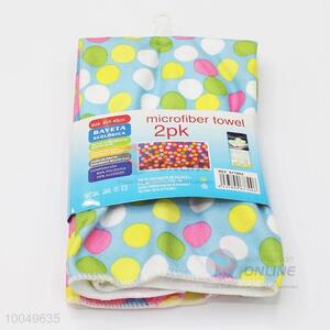 High Quality 40*45cm Polyester Cleaning Towel with the Pattern of Colorful Dots