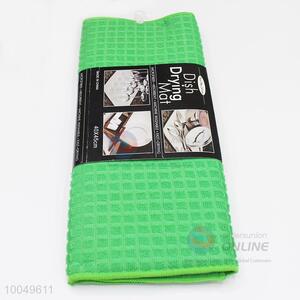 Top Quality Homeware, 35*50CM Green Dish Drying Mat, Microfiber Cleaning Towel