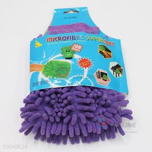 Popular 18*19CM Purple Chenille Super Mitt, Household Cleaning Gloves