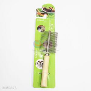 Hot Sale Wood Handle Dual Purpose <em>Pet</em> Dog Comb <em>Pet</em> Brush