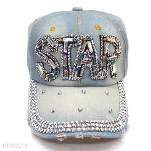 Fashion diamond-studded STAR cowboy hat  peak cap for outdoor recreational sports