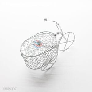 Designer European Style Iron White Bicycle Candy Dish