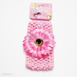 Pink Hair Ring/Hair Band with Decorative Flower
