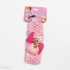 Pink Hair Ring/Hair Band with Decorative Bowknot