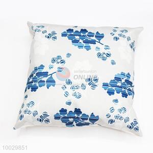 Blue Flower Pattern Square <em>Pillow</em>/Cushion