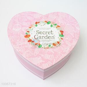 Kawaii Pink Hearted-shaped Paper Gift Box Packaging, Storage Box