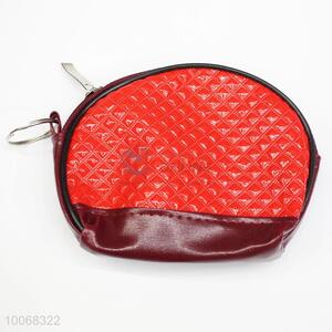 Multifunctional artificial leather semicircular red coin holder