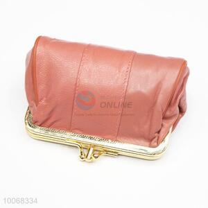 New arrivals pink metal clip coin purse