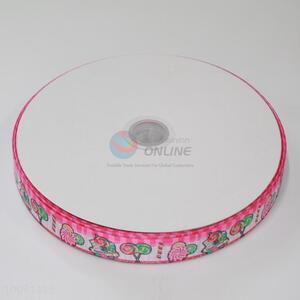 Pink lollipop pattern polyester grosgrain ribbon/hair accessories