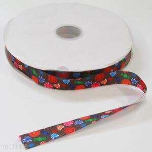 Polyester ribbon printed with candy