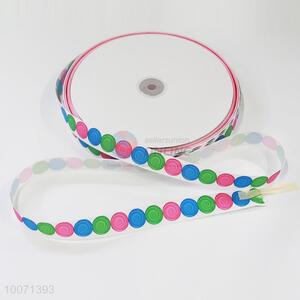 Colorful circle polyester ribbon/grosgrain ribbon