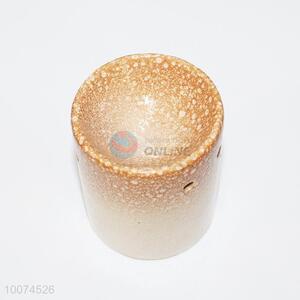 Fashion Orange Cylindrical Ceramic Incensory