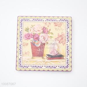 Flower Vintage Square Cup Mat/Coaster