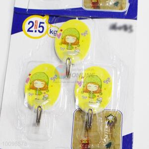 Fashion Style 3 Pieces/Set Plastic Adhesive Hook for Home Use