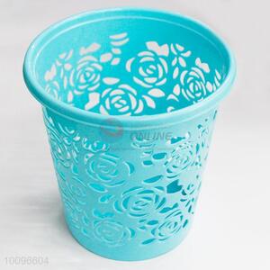 Hot Sale Sky Blue Hollow Out Garbage Can