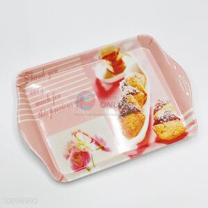 Pink Dessert Pattern Melamine Fruit Bread Tray
