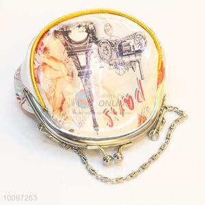 British style metal chain round sling bag/shoulder bag
