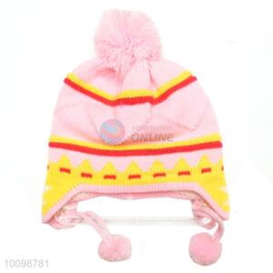 Wholesale 100% acrylic knitted hats with top ball