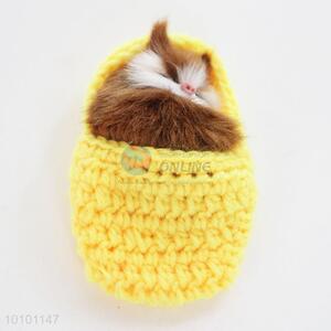 Popular Mini Imitated Cat With Knitted Sleeping Bag