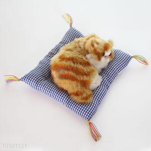 Cute Imitated Cat Handmade Crafts With Cloth Pad For Car Decoration