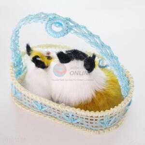 Hot Sale Wall Decoration Imitated Cats Basket Crafts With Handle
