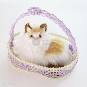 Lovely cats in the basket crafts wall decoration