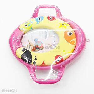 Pink Lovely Pattern Soft Toilet Training Seat with Handle